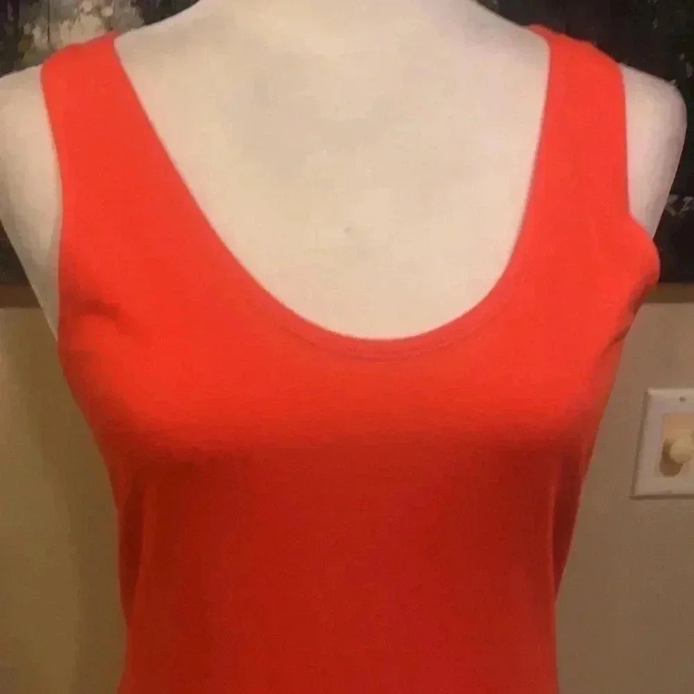 Popular Basics Orange Razor Back Midi Bodycon Dress-Size XL - Picture 5 of 8